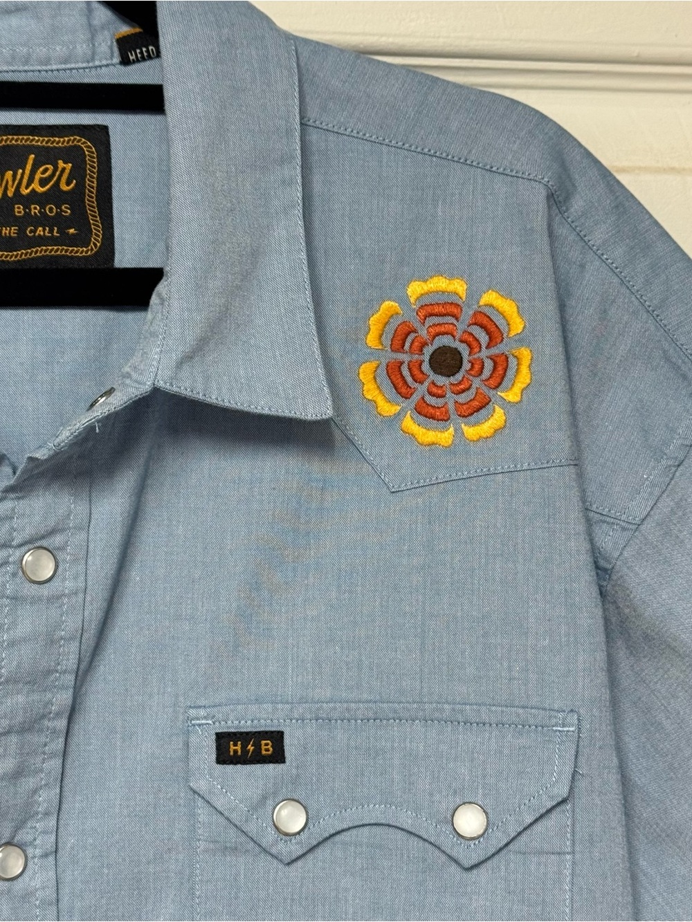 Howler Brothers Crosscut Deluxe Shirt Pearl Snap Size XL - Picture 9 of 13